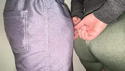 She Accidentally Touches a Stranger's Big Dick in the Queue