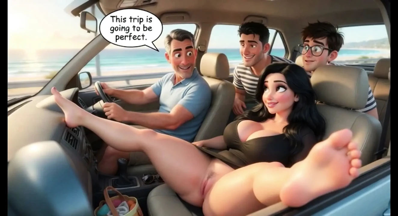 Stepmother's secret weekend passion at the beach chalet (AI generated)
