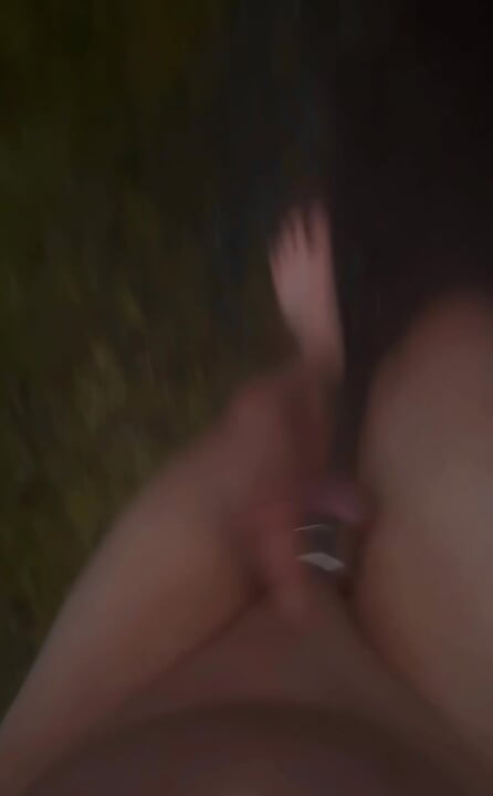 Long naked barefoot walk from car to a welcome to my town sign