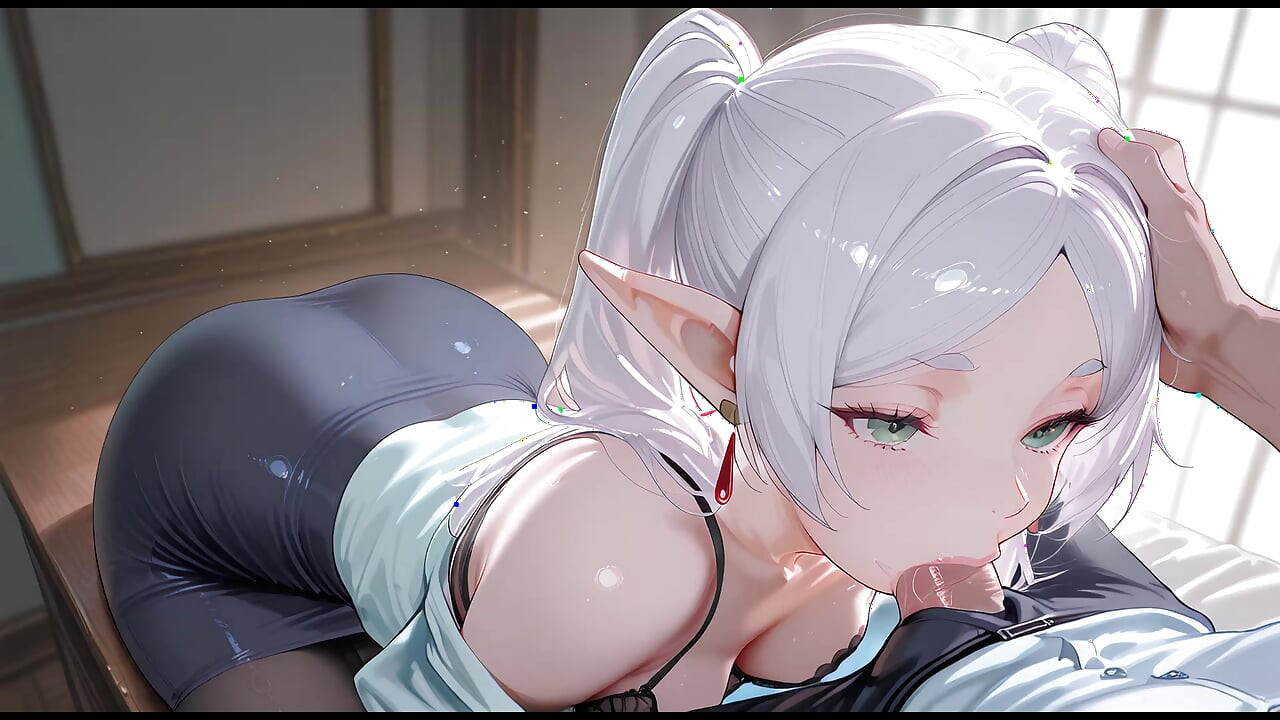 Frieren zam istemek için patronuna geldi. Frieren patronuyla seks yapıyor. Frieren hentai cosplay