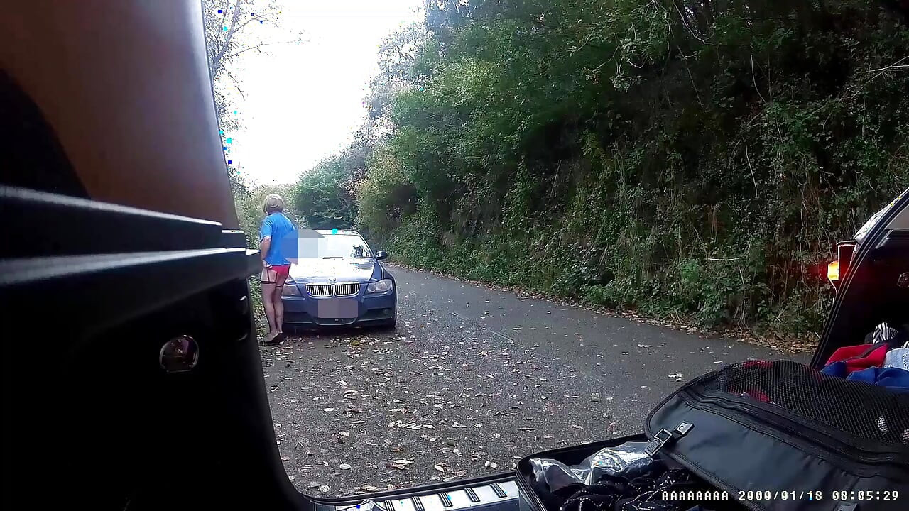 Parked in layby being watched
