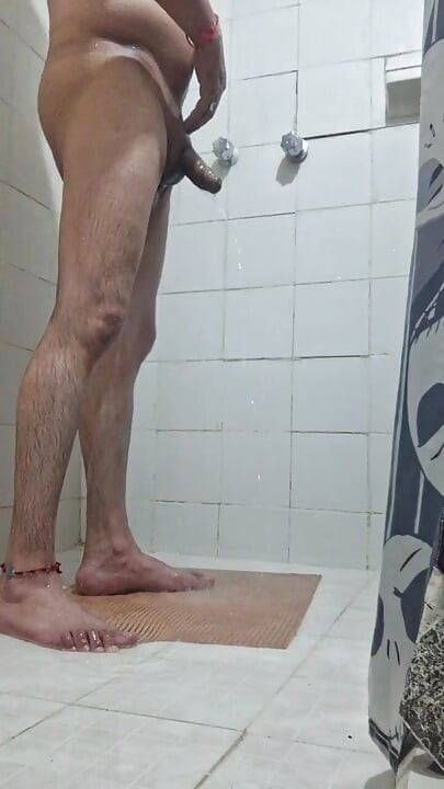 Relaxing in the shower