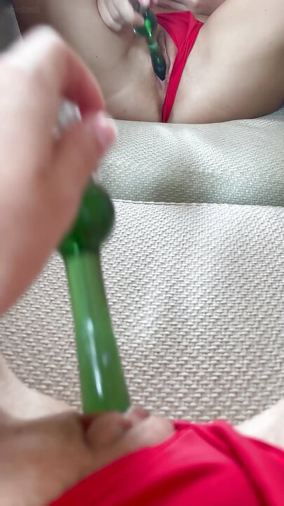 She start to play near mirror and dont stop until have orgasm