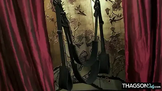 Steamy Lesbian Action with Strap-on and Intense Pussy Licking