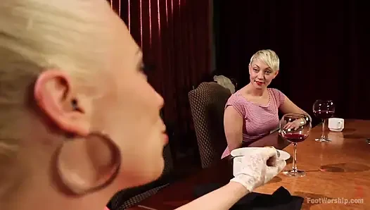 A femdom Thanksgiving foot-slut affair