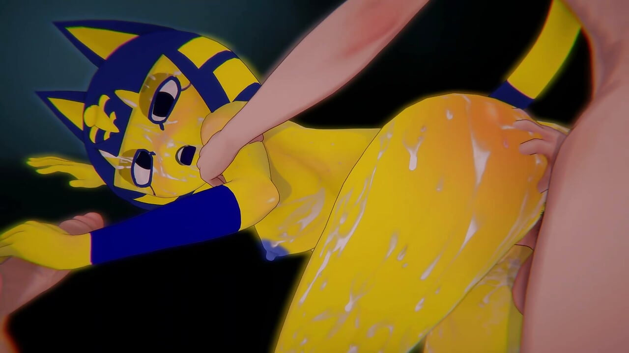 [animal Crossing] - Ankha Entering the Zone (riding the Villager & POV Zone Dance) (4k/60fps)