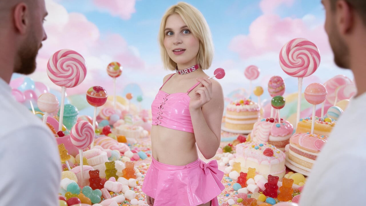 Candy Girl: Too Sweet For One - Marie tries first DP, anal and double creampie