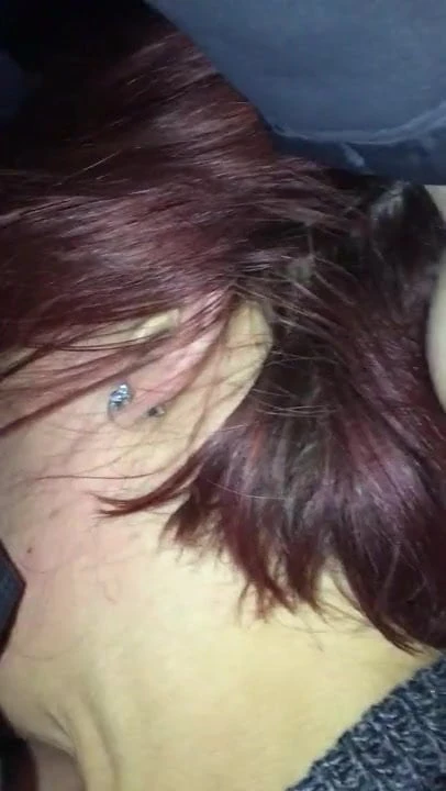 BBW friend loves sucking my cock in the car face fucking her
