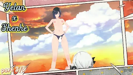 Yelan x Shenhe am strand (genshin-einfluss) P3 SEX