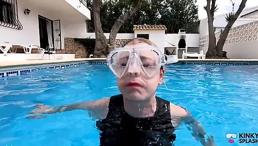 Unterwasser-neoprenanzug & Maske fetischfüllung, blasen &atemkontrolle