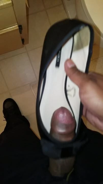 Fucking tight black peeptoe flats, indian client