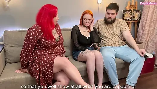 Threesome with my stepmom and my girlfriend. Seriously dirty sex.