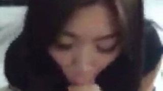 Asian girlfriend blowjob