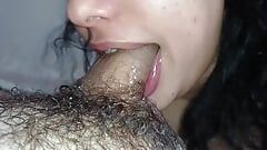 hard cock in her mouth, leaving her eyes watering from swallowing so much cock