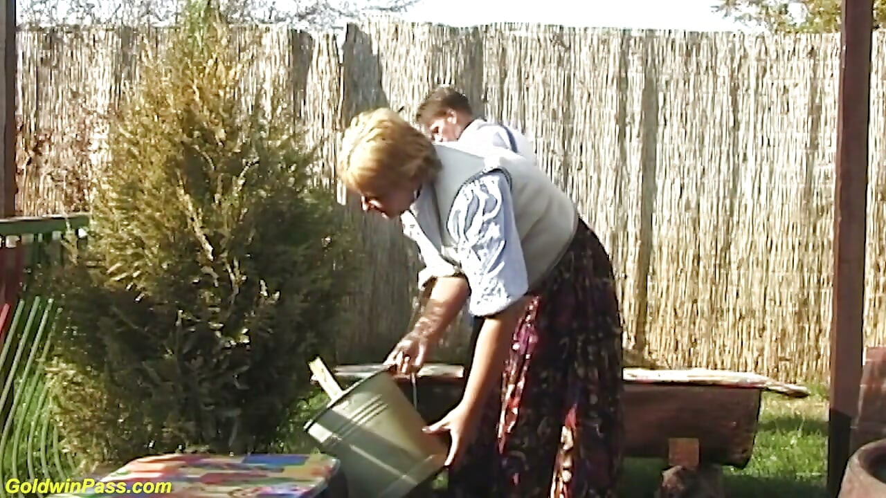 Hairy stepmom fucked by her step grandson