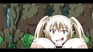 Anime-hentai cartoon-mädchen fickt monster