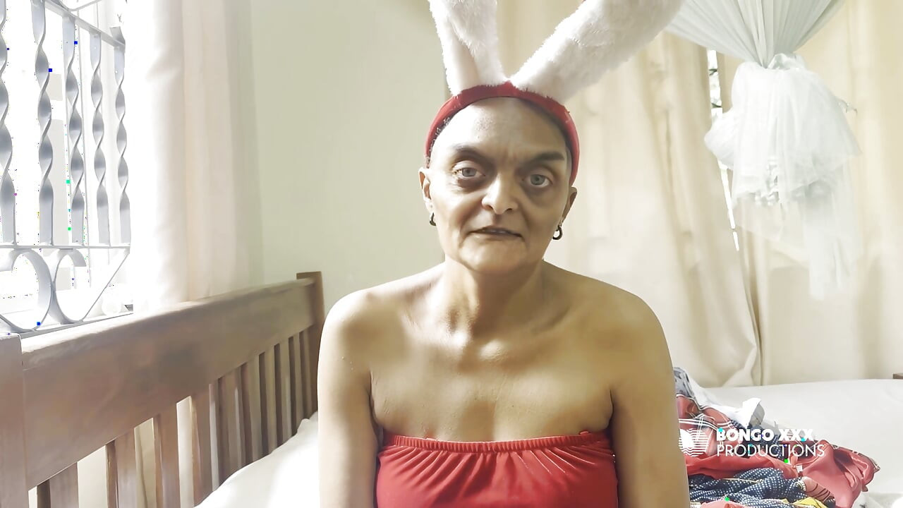 Grandstepmother Wore Her Christmas Bunny Like Outfit so I Can Fuck Her in Her Ass -ai-generated
