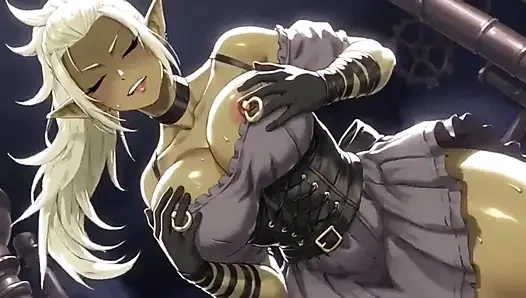 Anime güzel sevimli ork göğüsleri, ai animasyon