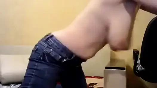 Naughty MILF Shakes Her Delicious Natural Milky Tits
