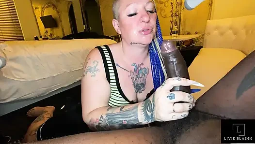 Scottish Slut Sucks Huge BBC and Takes a Mouthful