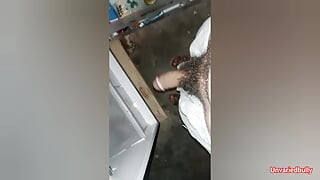 Horny Solo Boy Jerking His Cock with Butter Until Explosion
