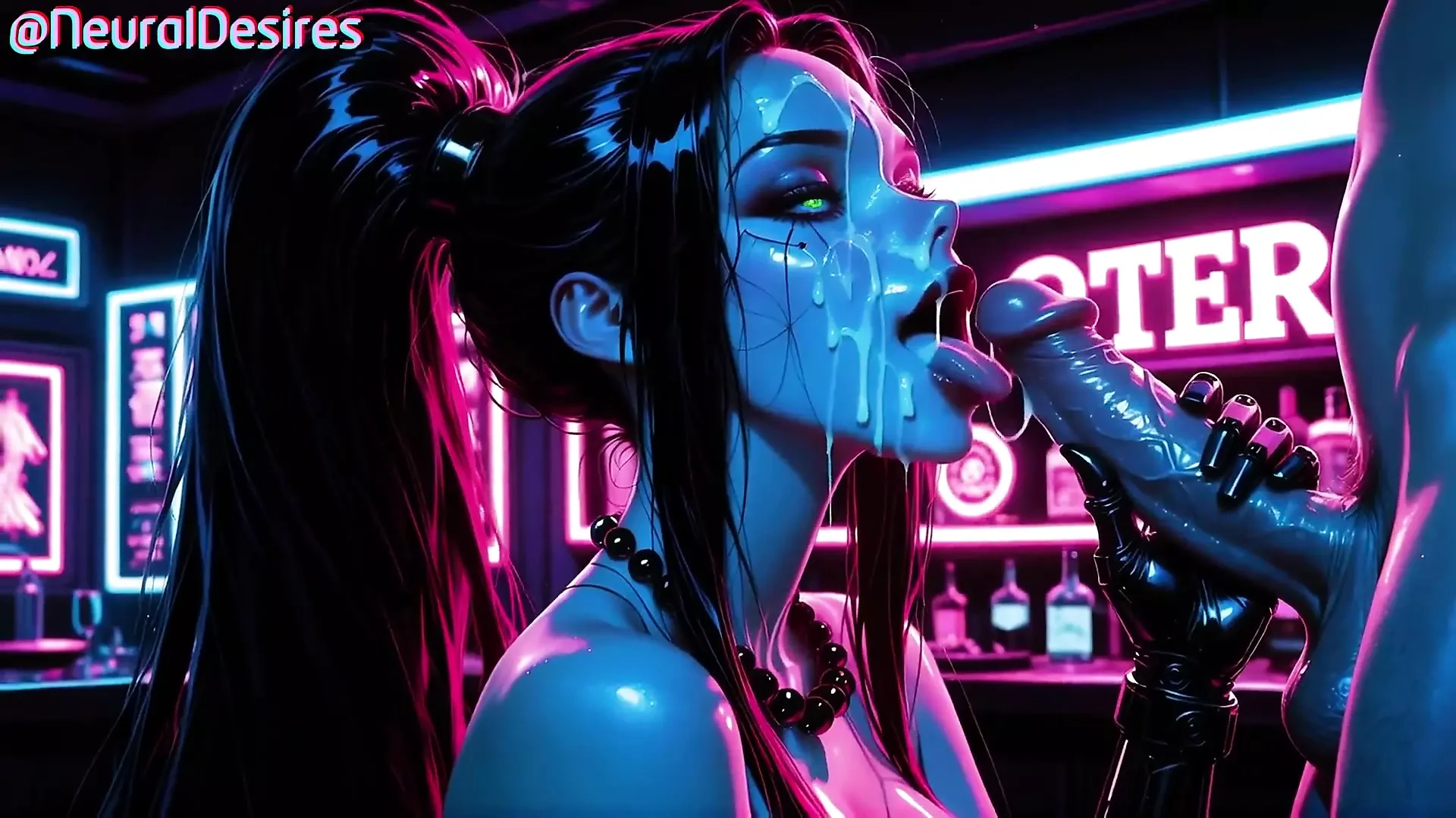 Cyberpunk Fuck od Neon Vixen – generováno Ai