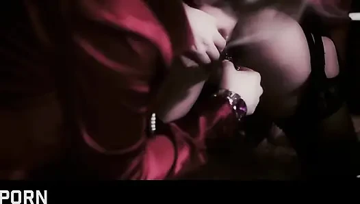 Romantic Lesbian Sex with Sensual MILF and Kissing Love
