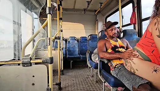 A SHAMELESS COUPLE RIDING IN PUBLIC TRANSPORT AND BACKSEAT PASSENGER FILMING EVERYTHING