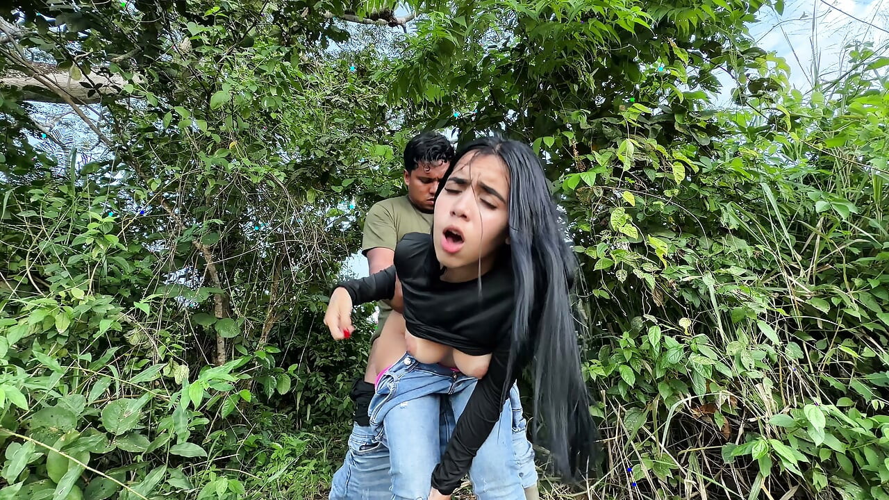My boss, Sara Sodi, takes me to have sex in the mountains  outdoor sex