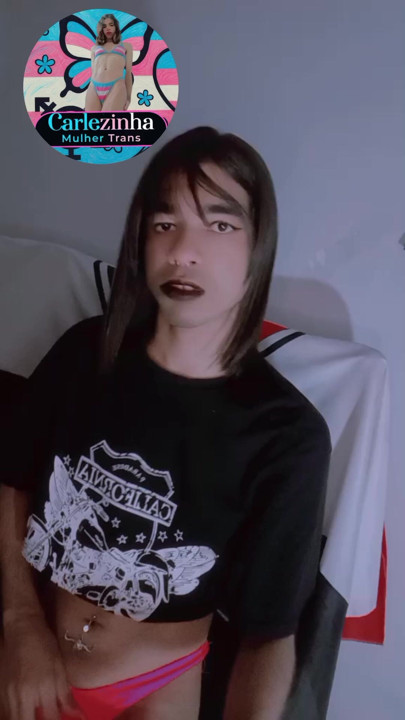 SUCK YOUR DICK, Carles!  Female Trans Woman Effeminate Teen in skinny naked panties