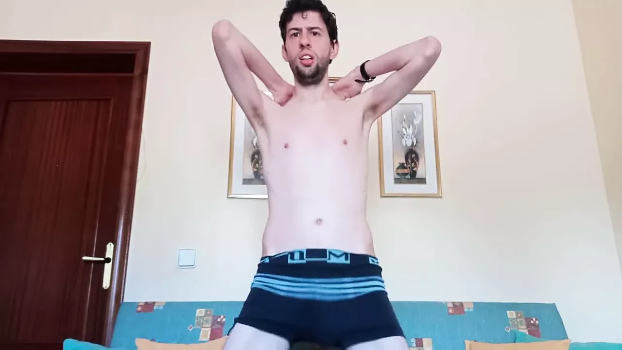 Whore takes out his big cock and leaves a big cum load