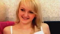 Hot Blonde Strips On Her Webcam