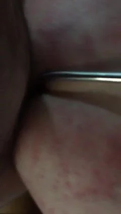 Being fucked with the anal hook in
