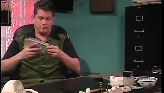 Big cock fucks beautiful brunette with great tits on couch in tiki prison