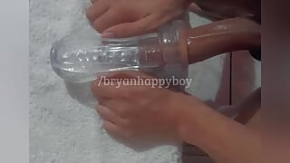 Cute twink fucks a pocket pussy for the first time