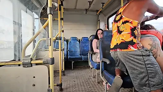 A SHAMELESS COUPLE RIDING IN PUBLIC TRANSPORT AND BACKSEAT PASSENGER FILMING EVERYTHING