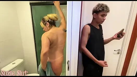 Üvey anne, üvey oğlunu el işinde yakaladı, onu kıçını yemesi için cezalandırdı