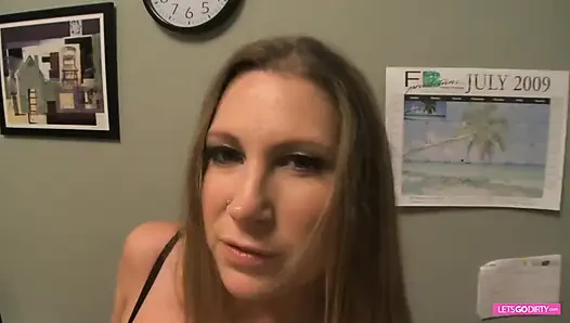 Nasty blonde MILF secretary gets fucked on desk