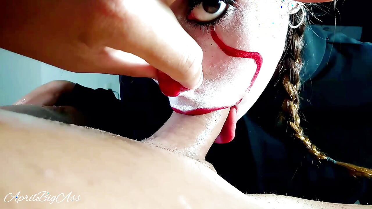 Halloween, IT is addicted to cock and cum, she "swallows everything" 2-3