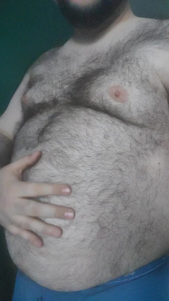 Admire my big hairy belly