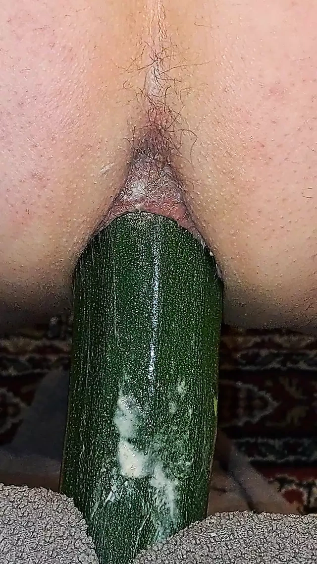 Ass play with a squash.