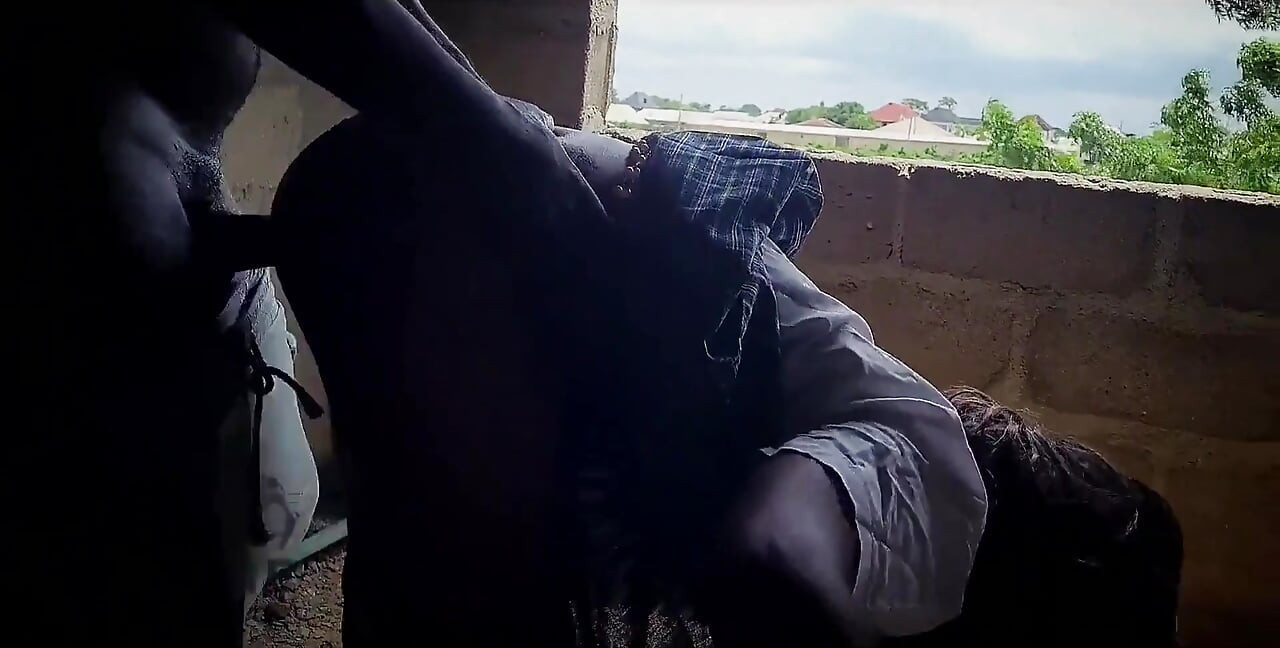 Big Boobs College Teenage Girl Get Roughly Fucked Hard by the Street Thug in Abandoned Building.