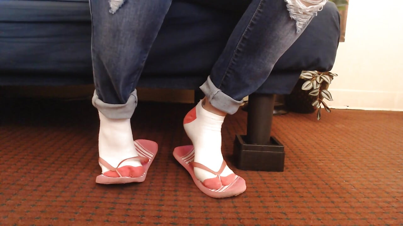 Sokken roze teenslippers schoenenspel