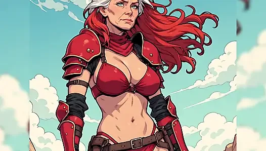 Anime tarzı seksi savaşçı orta yaşlı seksi kadınlar