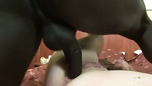 Busty MILF gets her shaved pussy drilled by big black cock