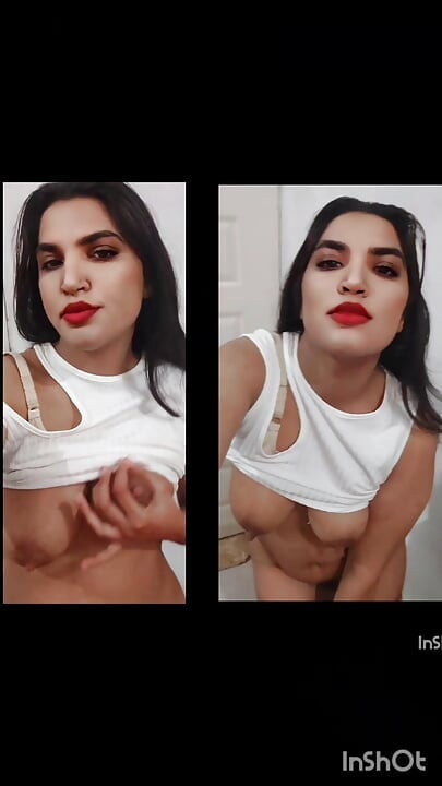 A hot girl masterbating and showing her big boobs and pussy