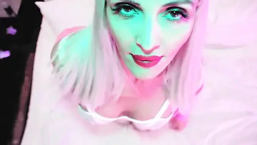 Blonde MILF Eva Latex fetish pink dress minet fuck pussy big dick kink gonzo