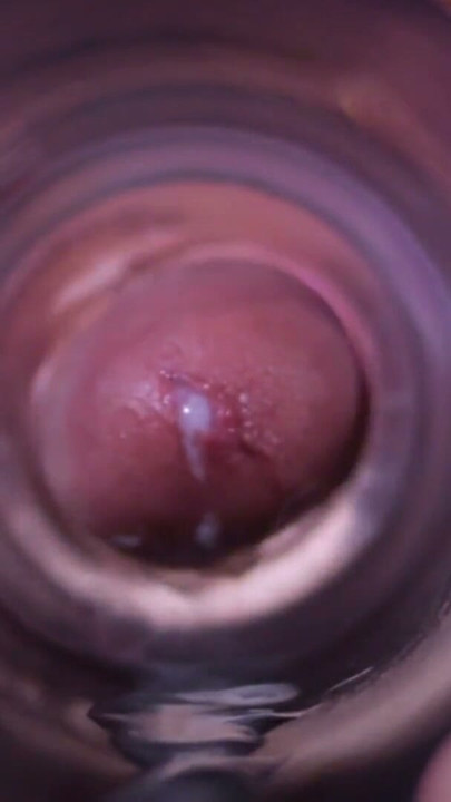 Closeup view from inside my fake pussy while I fuck it slow and passionate until I shoot a big load. Cum inside fleshlight. | Clip 1