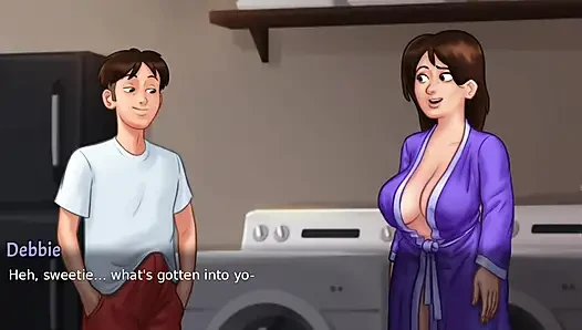 Fucking My Hot Stepmom Debbie - Summertime Saga Debbie Shower Sex Scene
