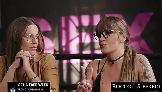 ROCCO SIFFREDI - Horny Babe Takes Two Massive Cocks In Her Tight Asshole